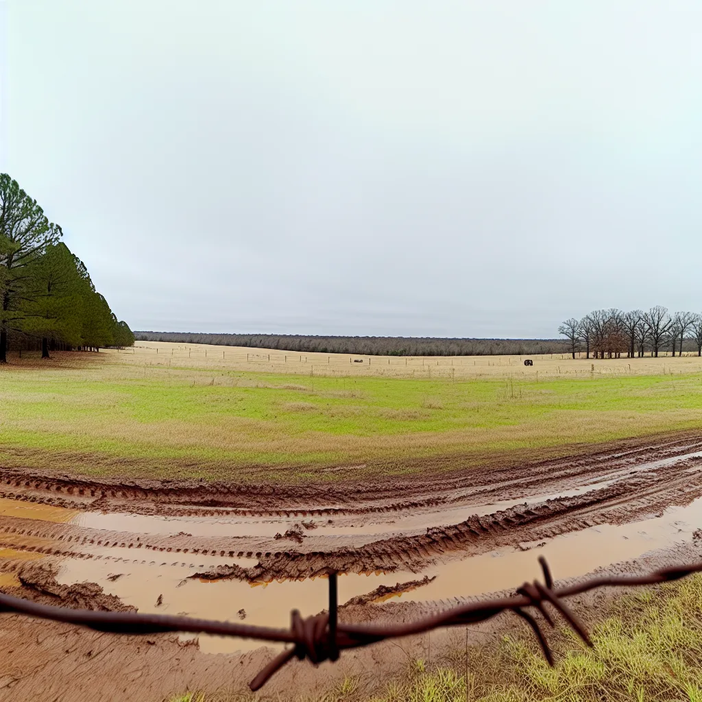 Rural acreage with open grassland in Arkansas