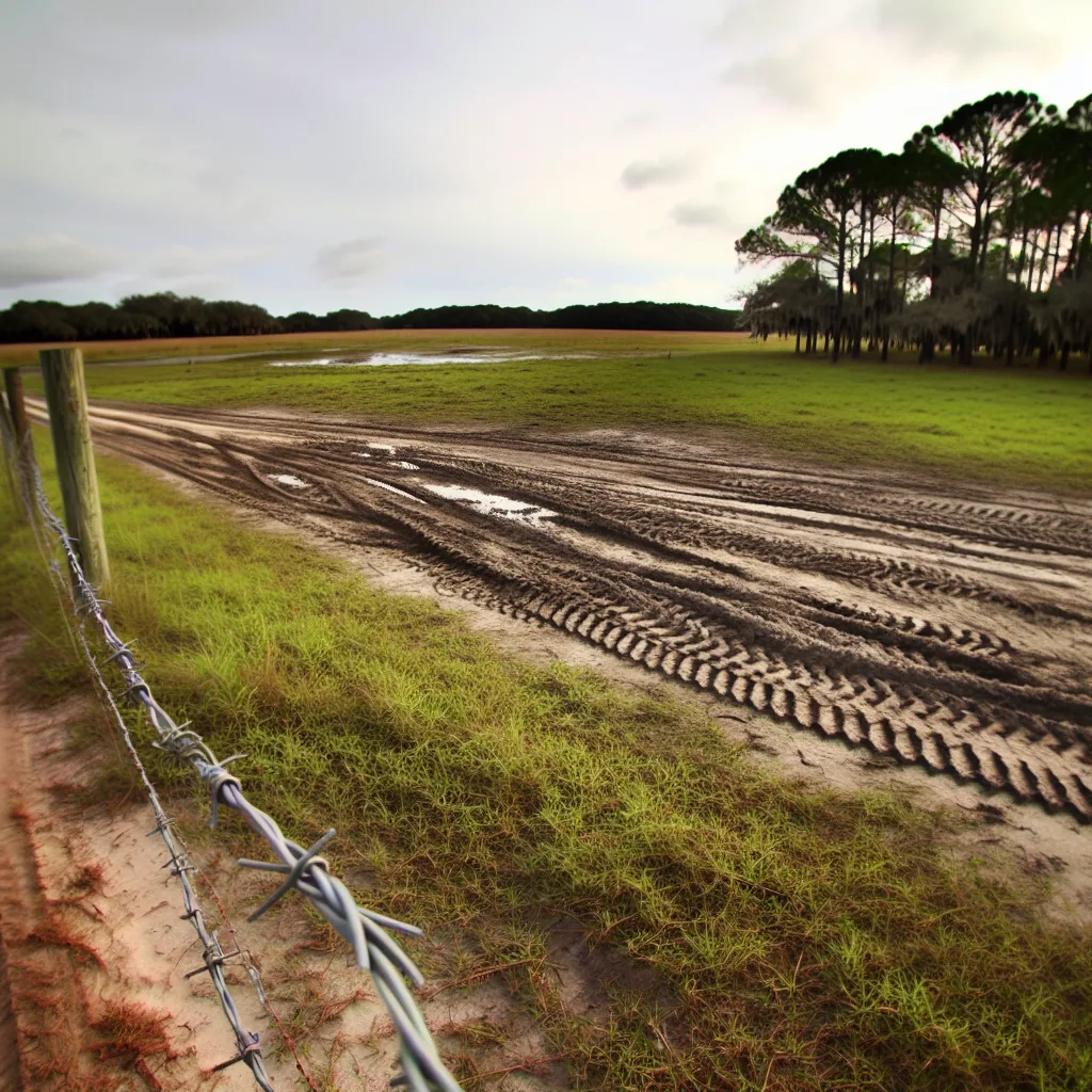 Rural acreage with open grassland in Florida