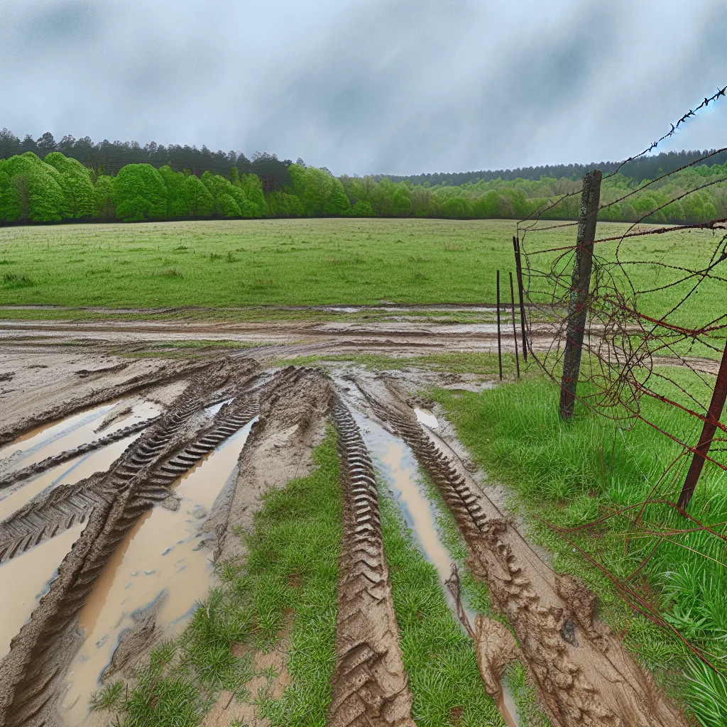 Rural acreage with open grassland in Georgia