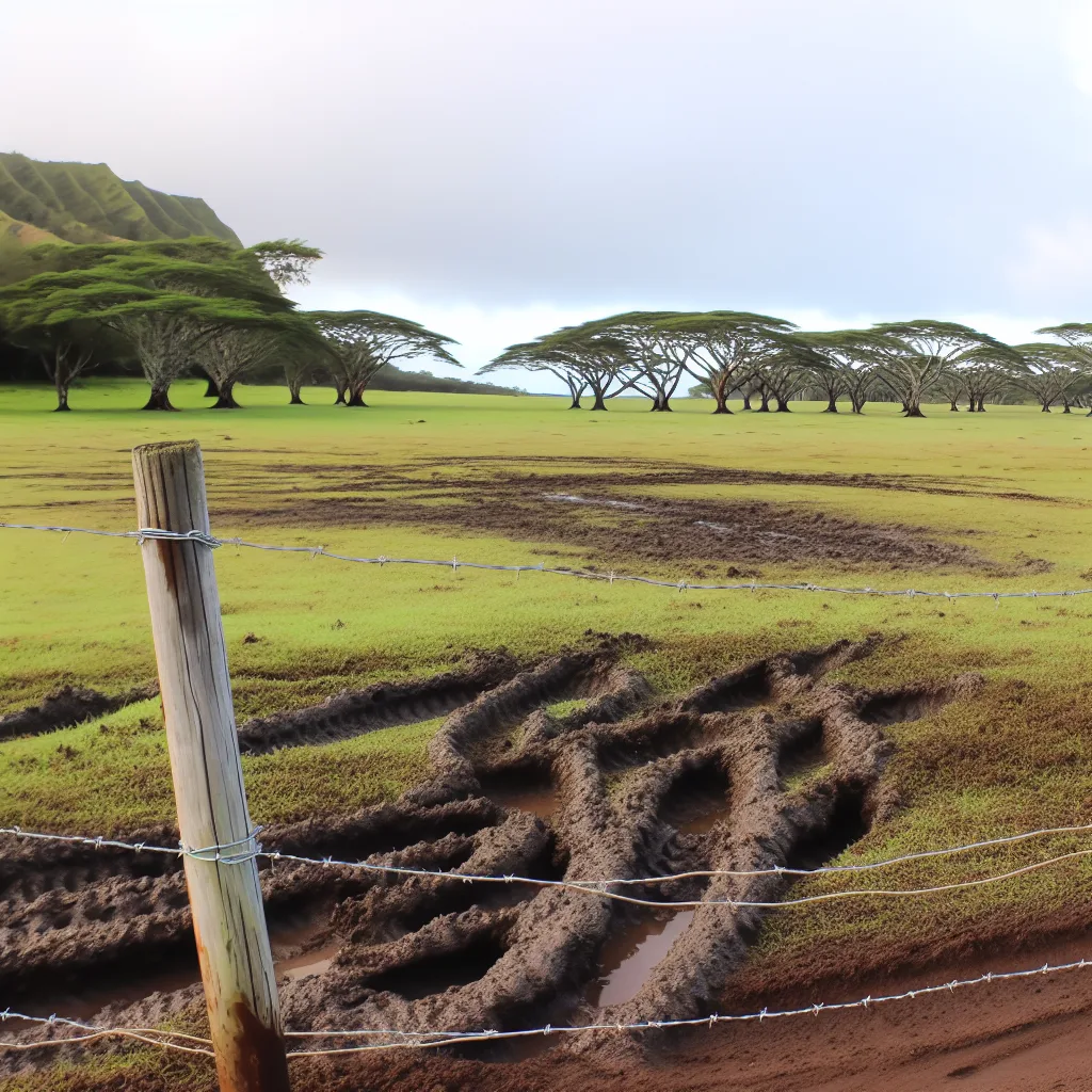 Rural acreage with open grassland in Hawaii