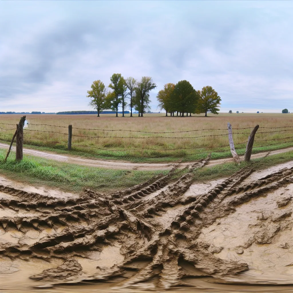 Rural acreage with open grassland in Indiana