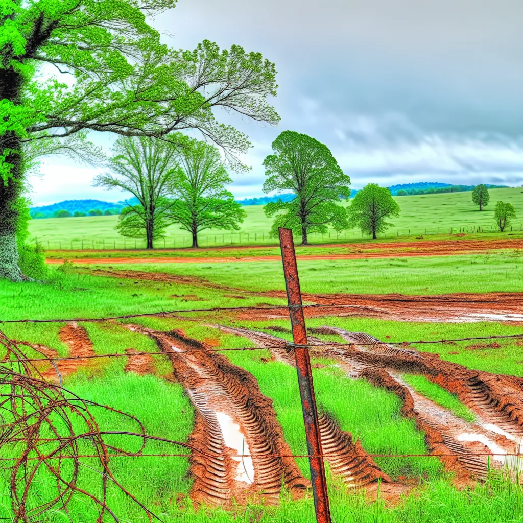 Rural acreage with open grassland in Tennessee