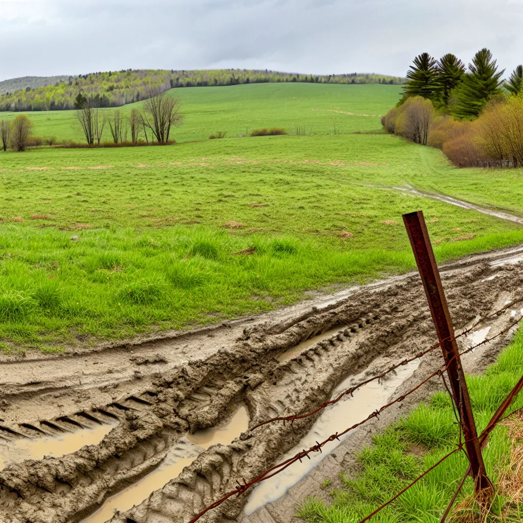 Rural acreage with open grassland in Vermont