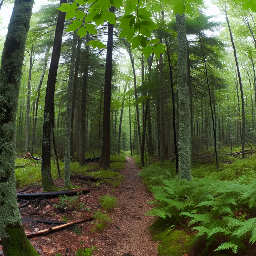 Wooded forest parcel in Massachusetts